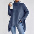 Pemberton Women's Oversized Cashmere Turtleneck Jumper Longline Knit