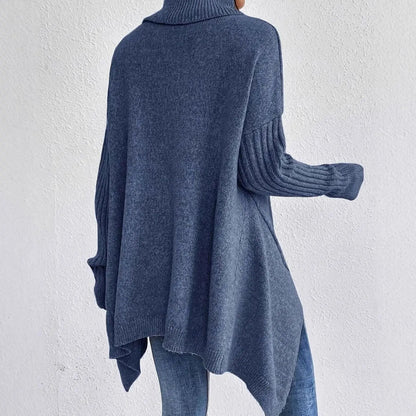 Pemberton Women's Oversized Cashmere Turtleneck Jumper Longline Knit