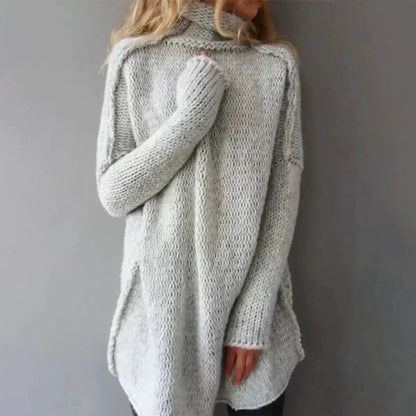 Bridgerton Women's Oversized Chunky Knit Turtleneck Sweater Jumper