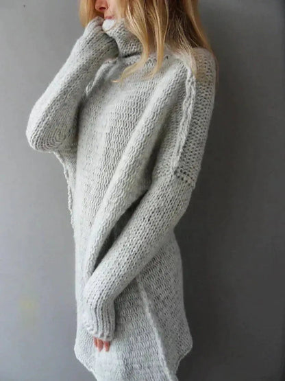 Bridgerton Women's Oversized Chunky Knit Turtleneck Sweater Jumper