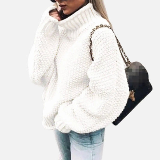 Wellington Women's Oversized Chunky Turtleneck Knit Jumper