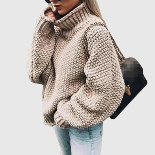 Wellington Women's Oversized Chunky Turtleneck Knit Jumper