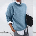 Carrington Women's Oversized Crew Neck Soft Knit Sweater Jumper