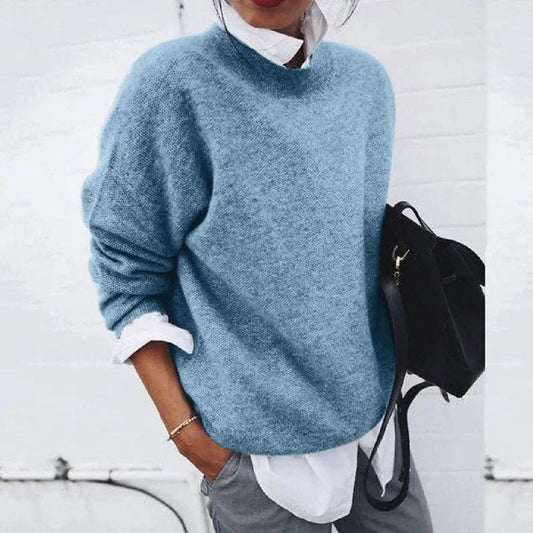 Carrington Women's Oversized Crew Neck Soft Knit Sweater Jumper