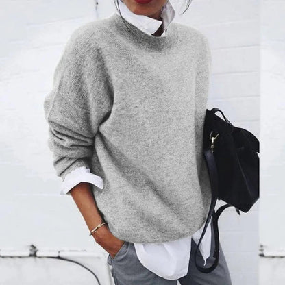 Carrington Women's Oversized Crew Neck Soft Knit Sweater Jumper