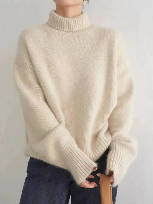 Langton Women's Oversized Turtleneck Cashmere Knit Sweater Jumper